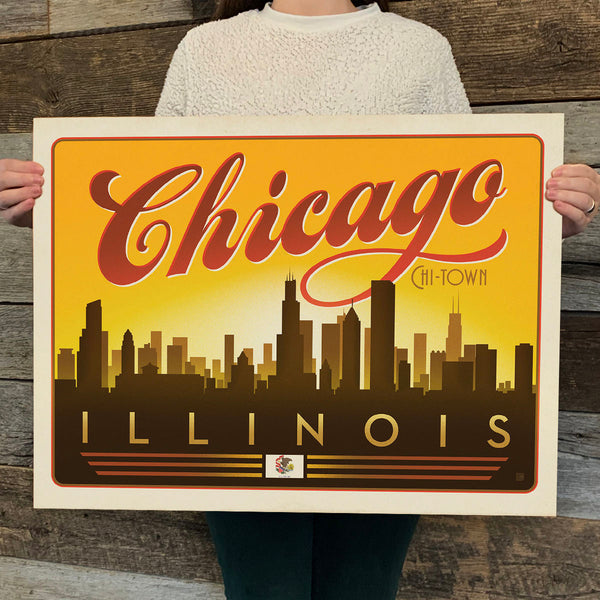 Bargain Bin Print: Chicago Horizontal Skyline (On SALE!)