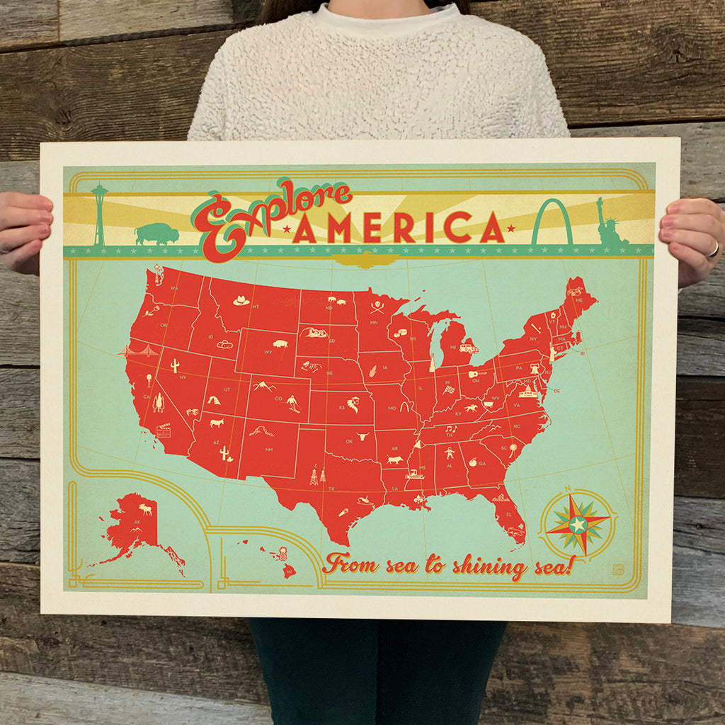 Bargain Bin Print: Map of the USA (50% OFF!)