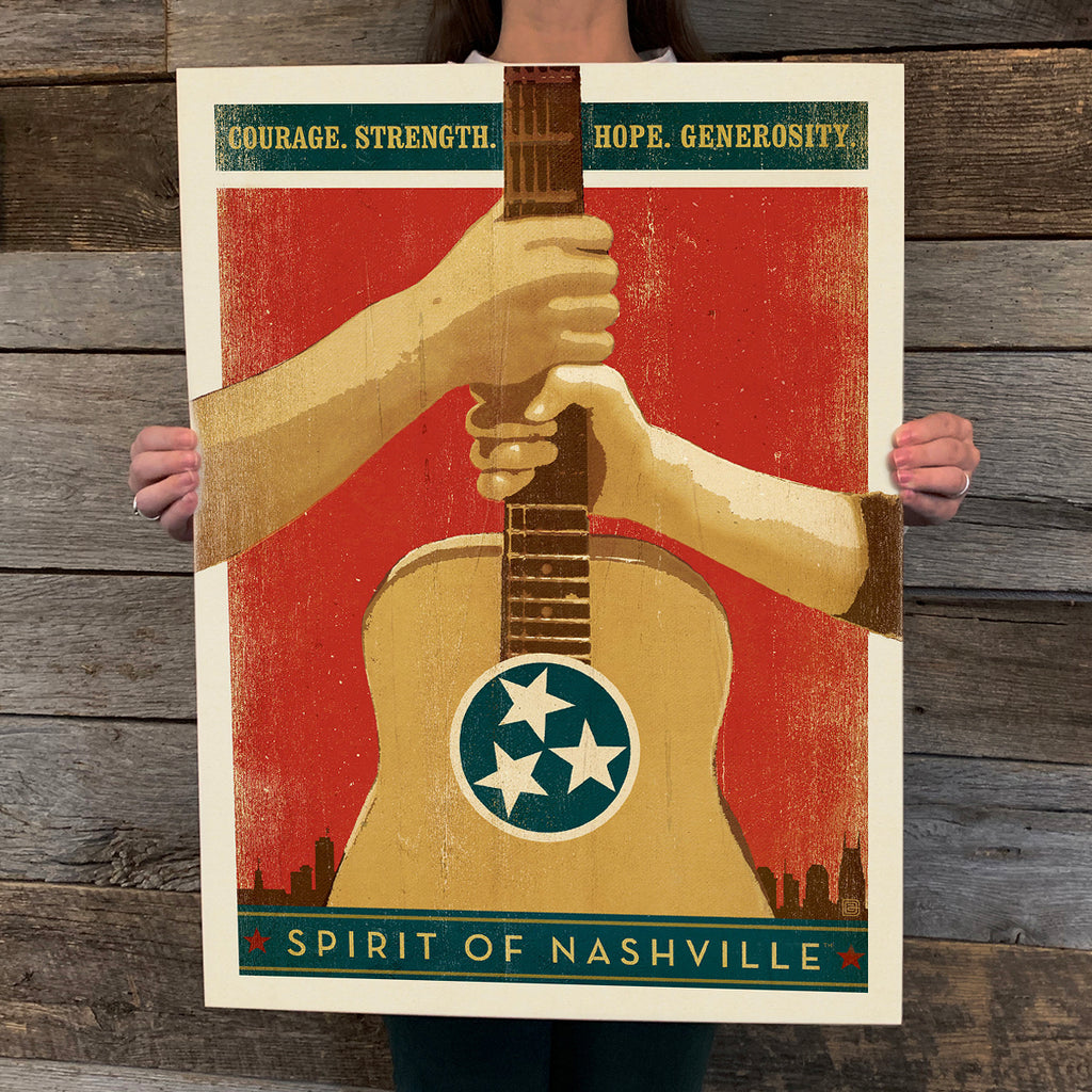 Bargain Bin Print: Spirit of Nashville-Hands On Guitar (On SALE!)