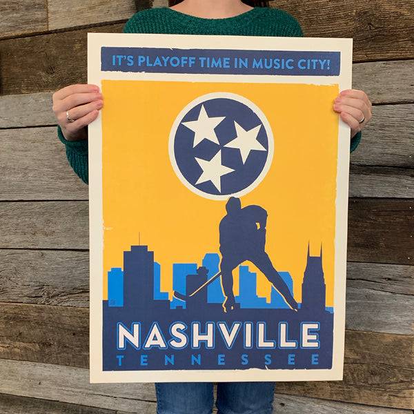 Bargain Bin Print: Spirit of Nashville-Hockey, State Flag (60% OFF!)