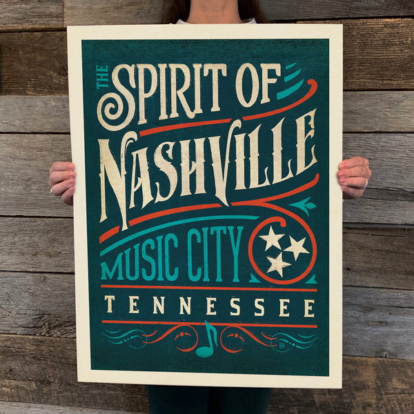 Bargain Bin Print: Spirit of Nashville-Typographic Design (On SALE!)