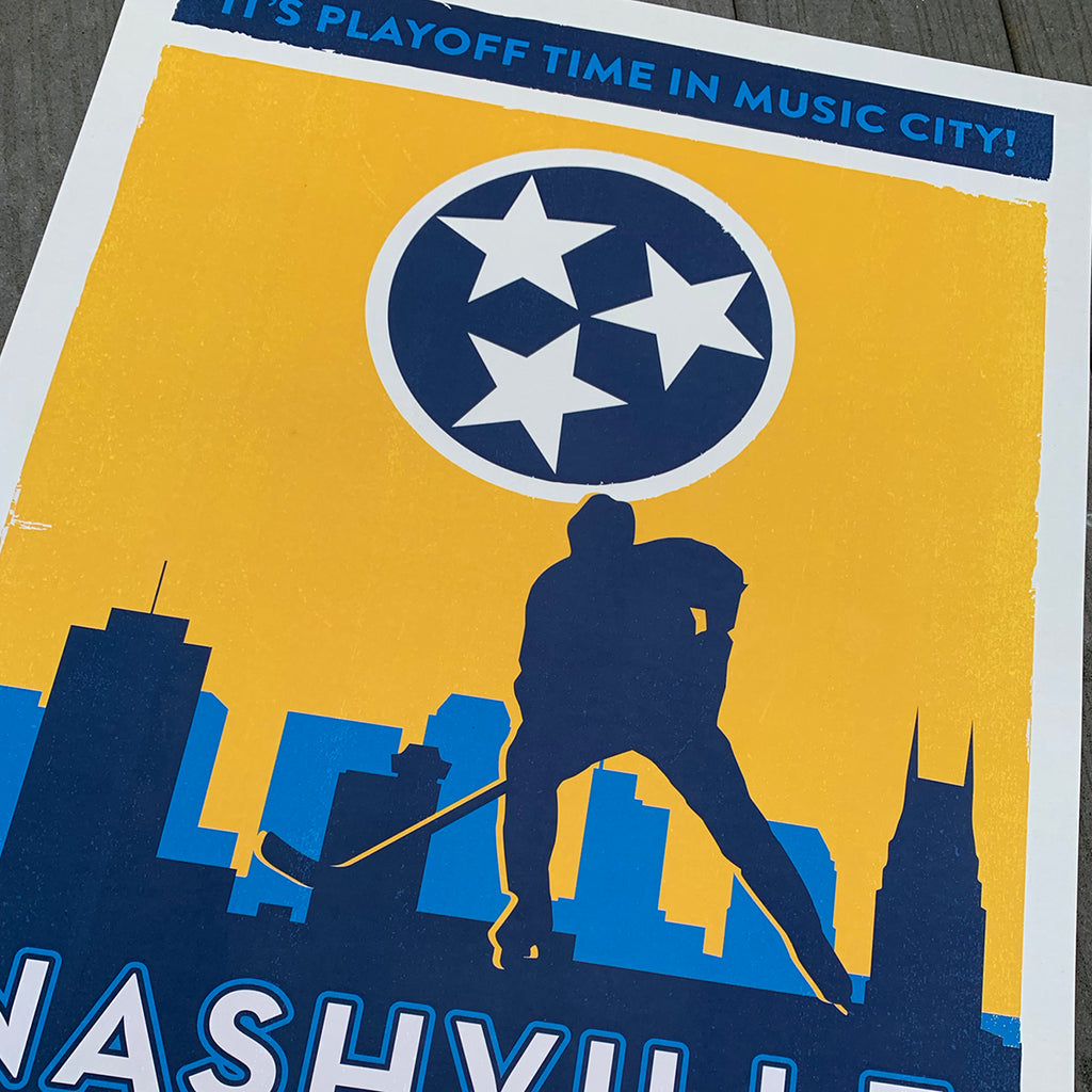 Bargain Bin Print: Spirit of Nashville-Hockey, State Flag (On SALE!)