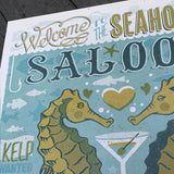 Bargain Bin Print: Coastal-Seahorse Saloon (On SALE!)