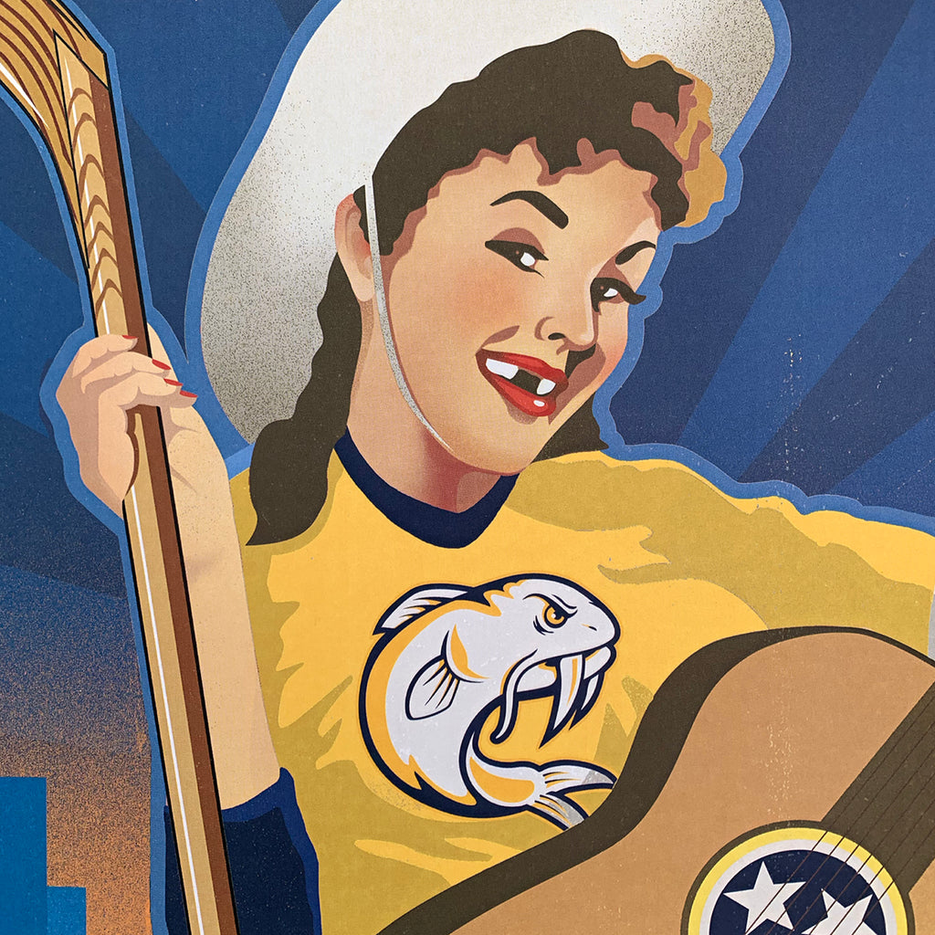 Bargain Bin Print: Spirit of Nashville-Hockey, Southern Girl (On SALE!)