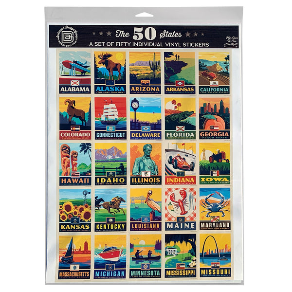 State Pride 50-Piece Sticker Set