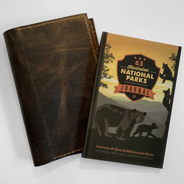 Anderson Design National Parks Journal Book With Deluxe Leather Cover