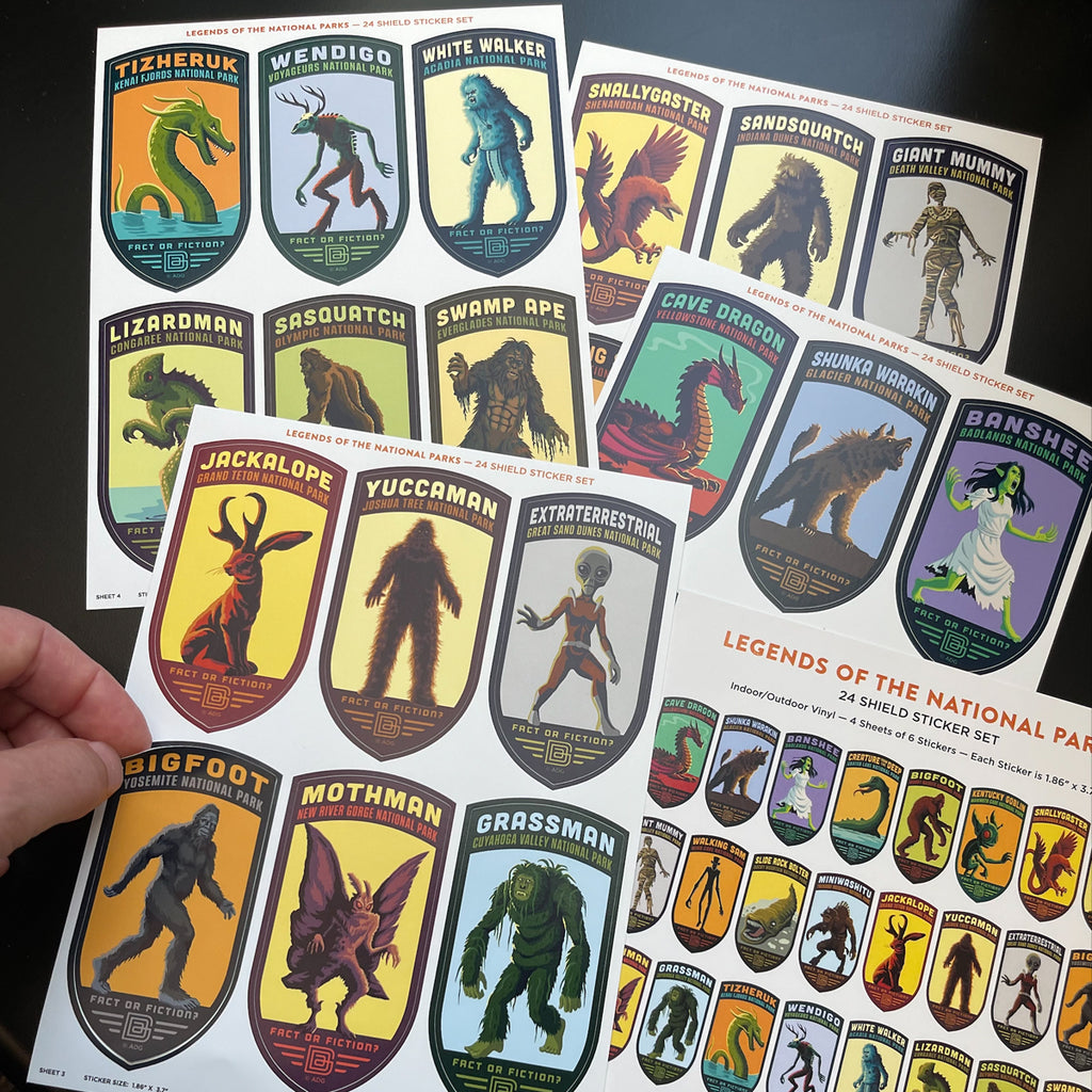 24-Piece Legends of the National Parks Sticker Set
