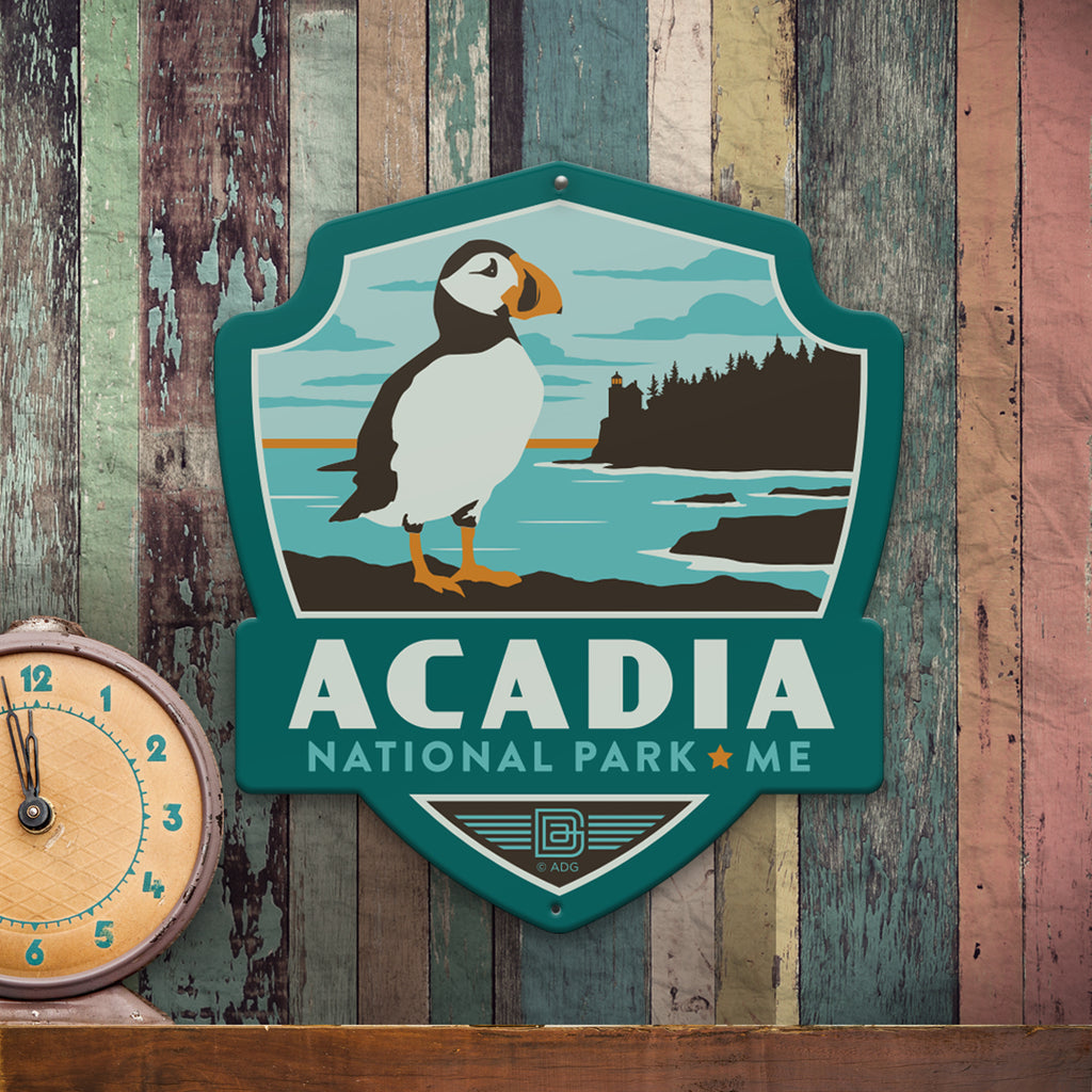 Metal Emblem Sign: NP Acadia National Park