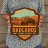 Metal Emblem Sign: NP Badlands National Park