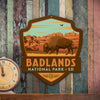 Metal Emblem Sign: NP Badlands National Park