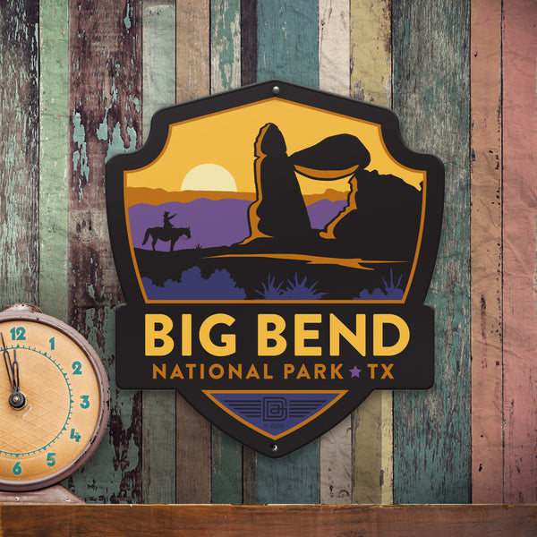 Metal Emblem Sign: NP Big Bend National Park