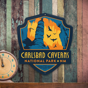 Metal Emblem Sign: NP Carlsbad Caverns National Park