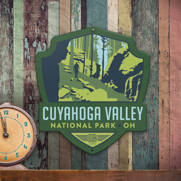 Metal Emblem Sign: NP Cuyahoga Valley National Park