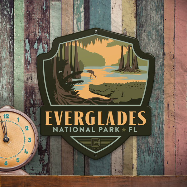 Metal Emblem Sign: NP Everglades National Park