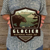 Metal Emblem Sign: NP Glacier National Park