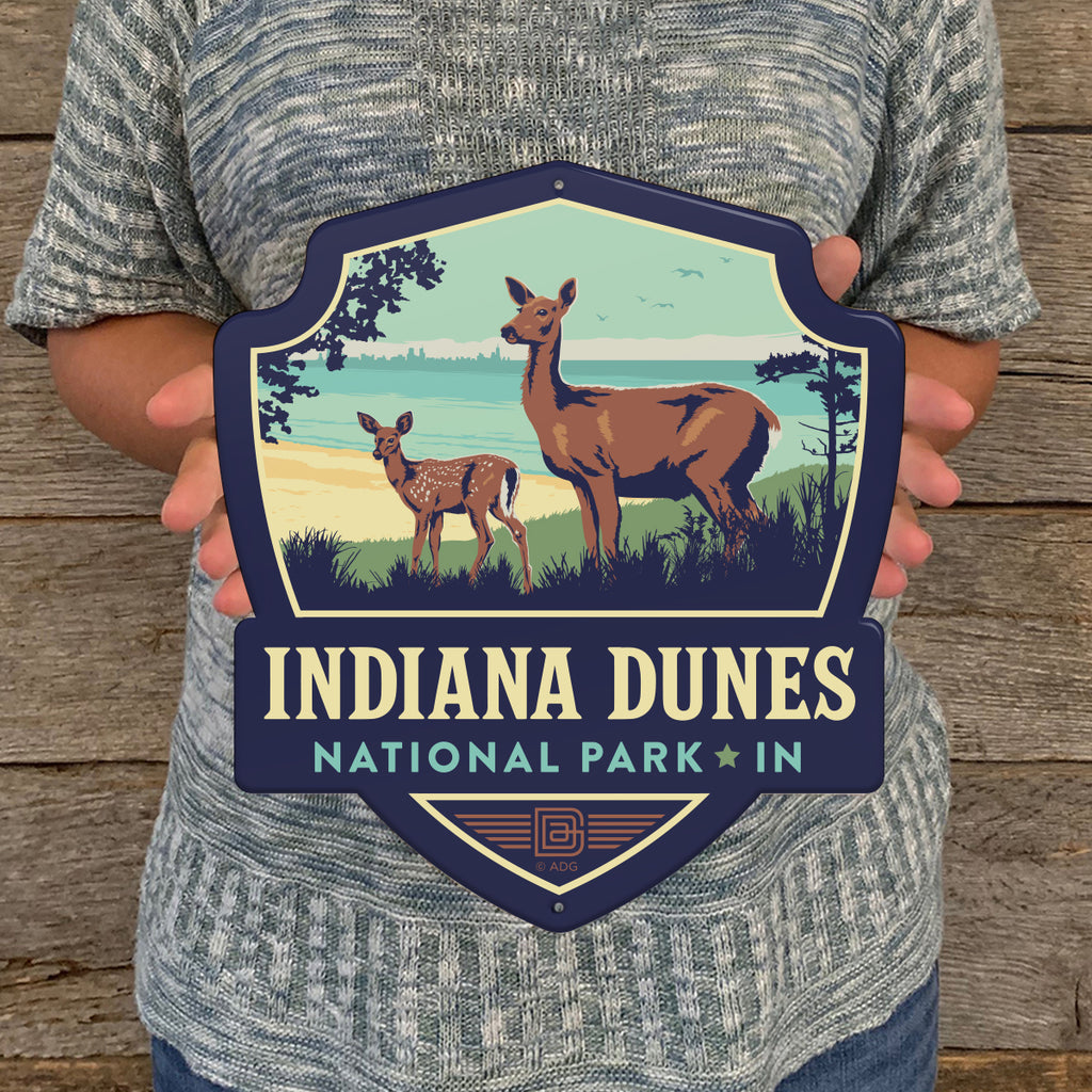 Metal Emblem Sign: NP Indiana Dunes National Park