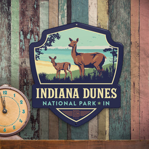 Metal Emblem Sign: NP Indiana Dunes National Park