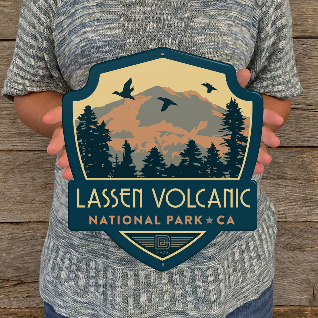 Metal Emblem Sign: NP Lassen Volcanic National Park