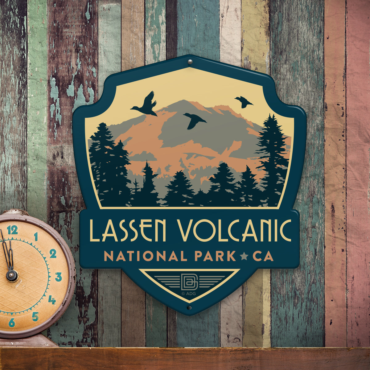 Metal Emblem Sign: NP Lassen Volcanic National Park