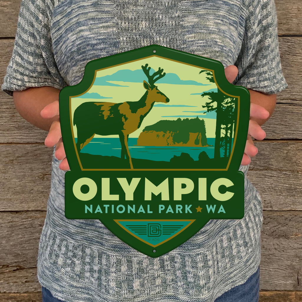 Metal Emblem Sign: NP Olympic National Park