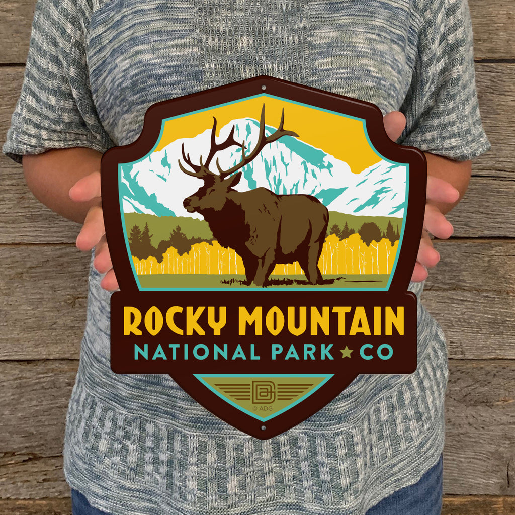 Metal Emblem Sign: NP Rocky Mountain National Park