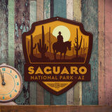 Metal Emblem Sign: NP Saguaro National Park