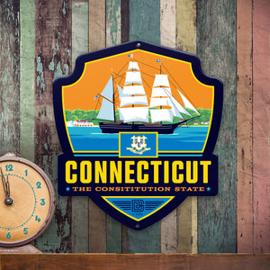 Metal Emblem Sign: SP Connecticut
