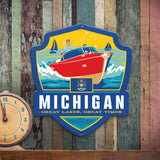 Metal Emblem Sign: SP Michigan
