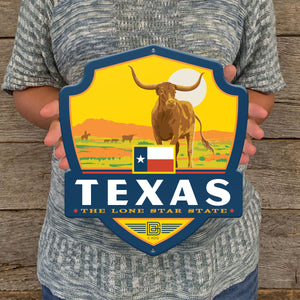 Metal Emblem Sign: SP Texas