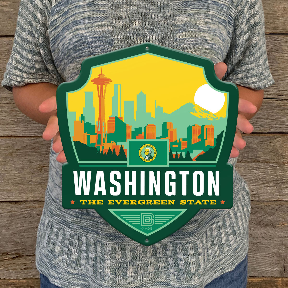 Metal Emblem Sign: SP Washington