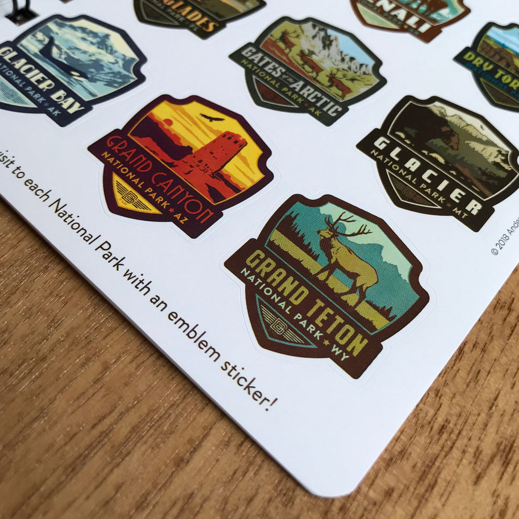 National Park Stickers guide
