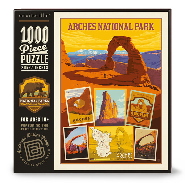 Anderson Design National Parks Arches Collage 1000 Pieces Puzzle