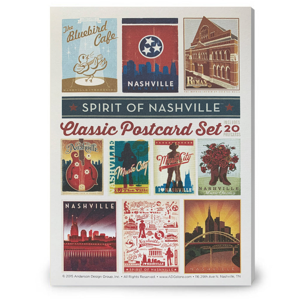 POSTCARDS: Spirit of Nashville 20 Piece Set - Anderson Design Group POSTCARDS: Spirit of Nashville 20 Piece Set - Anderson Design Group