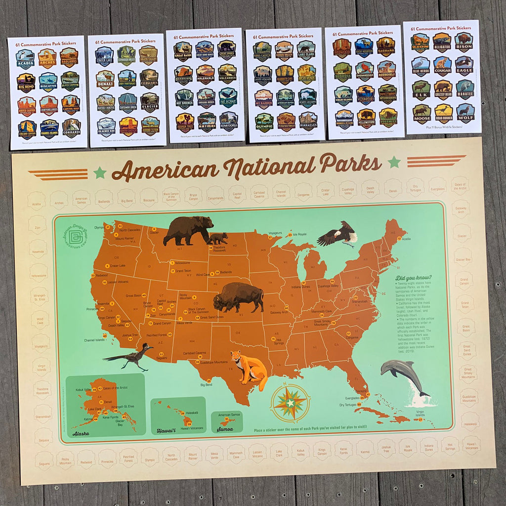61 National Park Sticker Pack