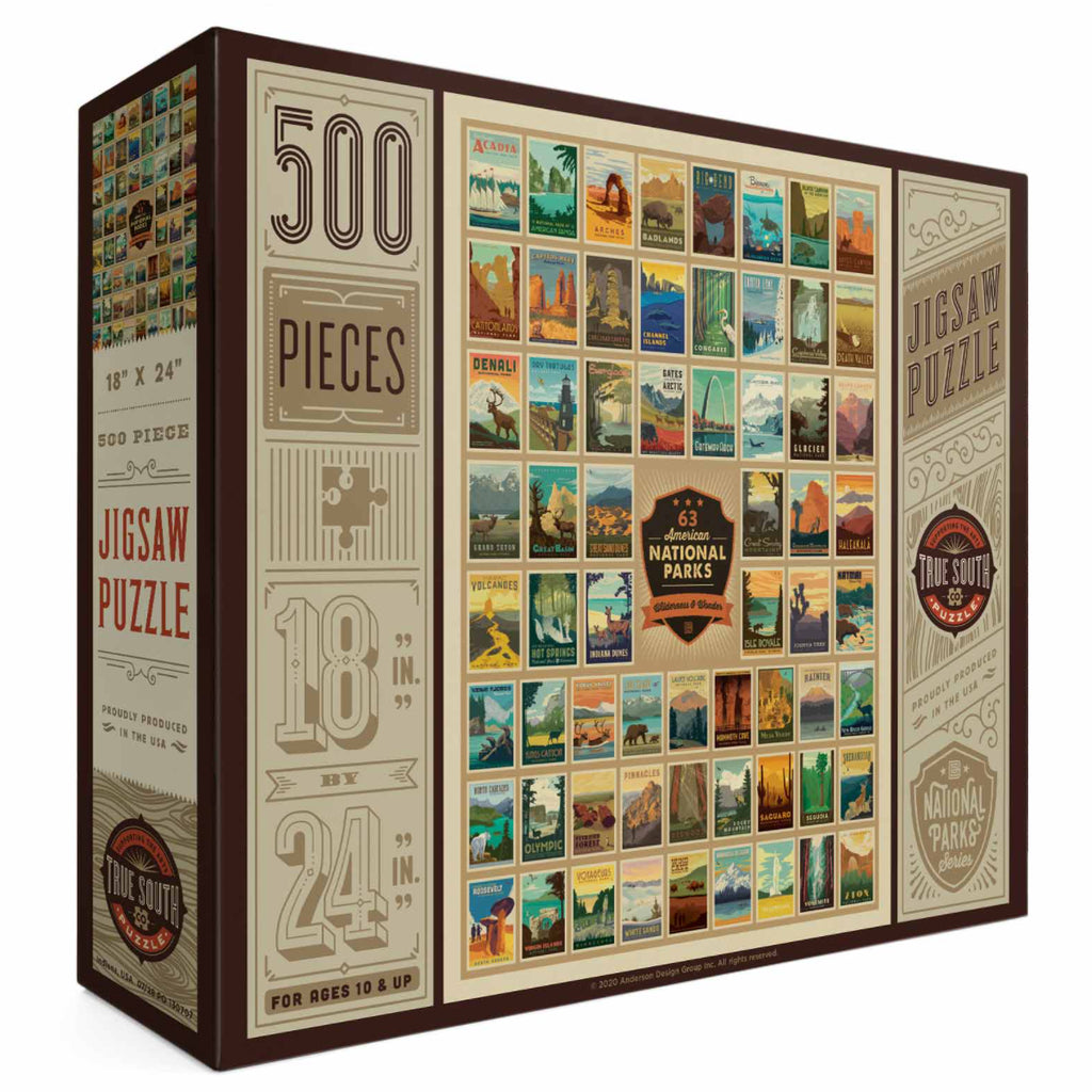 Aanbod Vervallen Vel Anderson Design 63 National Parks Wilderness & Wonder 500 Pc Puzzle