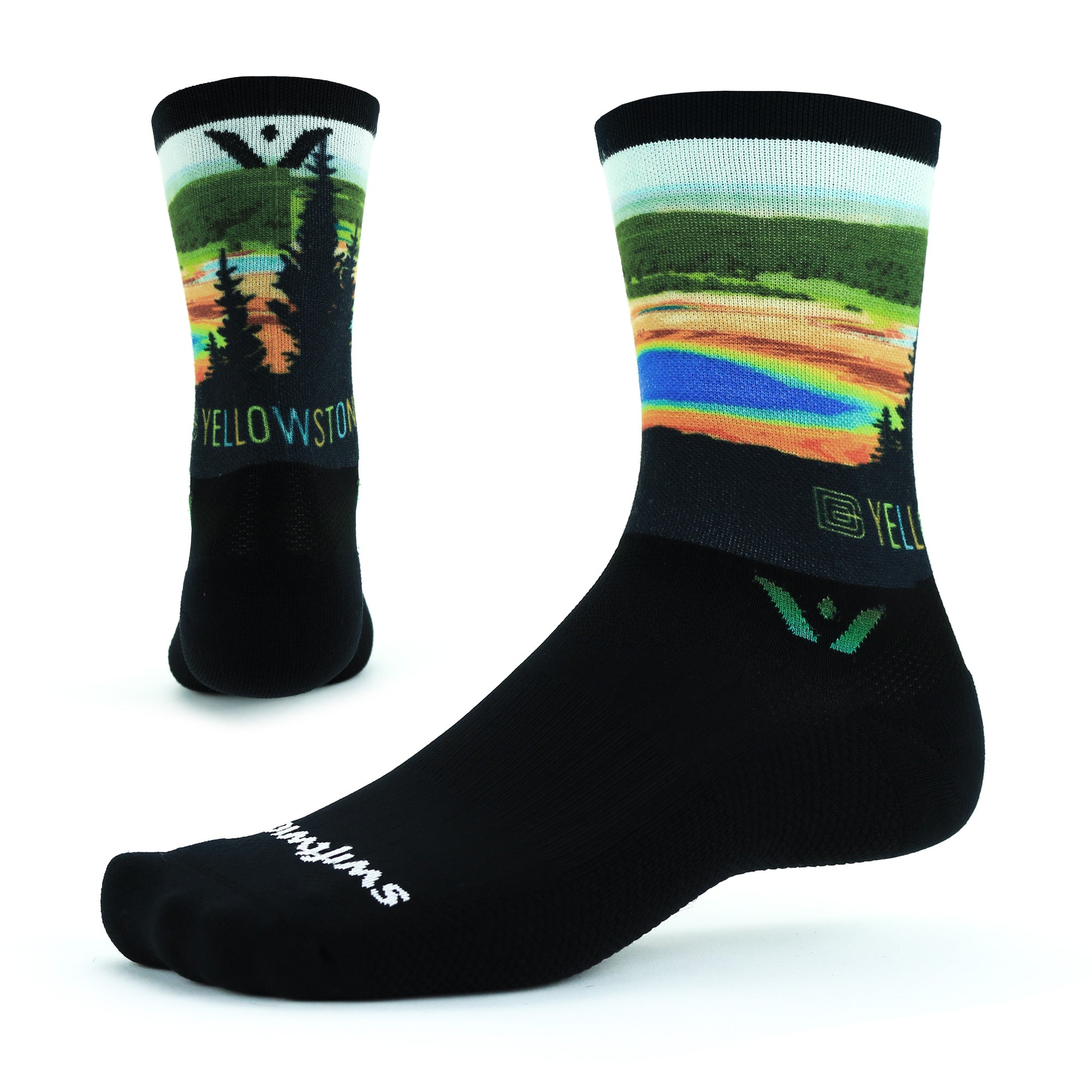 Yellowstone Y Logo Aztec Print Socks